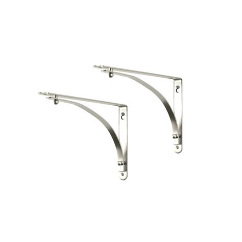 6 Inch Shelf Brackets Brushed Nickel .